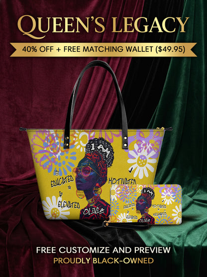 Melaniva I Am Elevated Leather Tote Bag Deal (FREE WALLET) - Melaniva