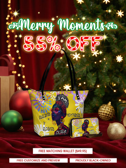 Melaniva I Am Elevated Leather Tote Bag Deal (FREE WALLET)