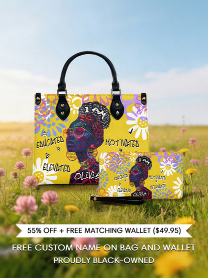 Melaniva I Am Elevated Leather Handbag Deal (FREE WALLET) - Melaniva