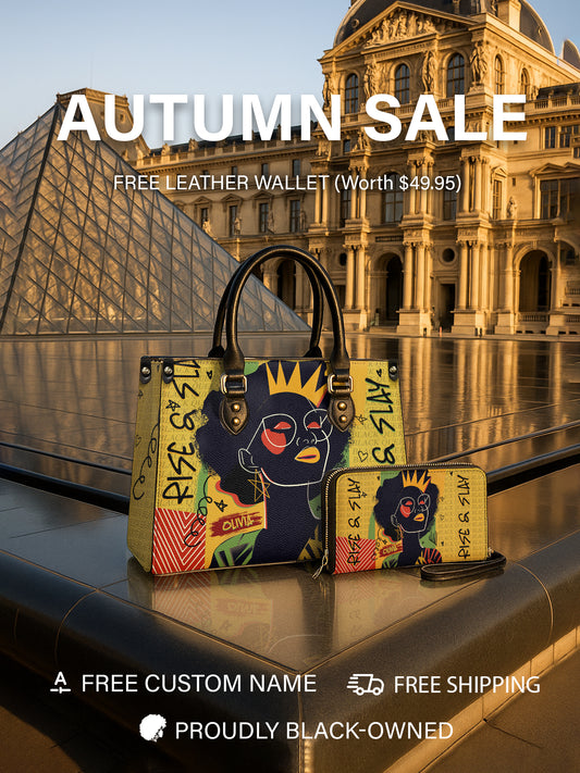 Melaniva Crowned Muse Satchel Yellow Leather HandBag Deal (FREE WALLET)