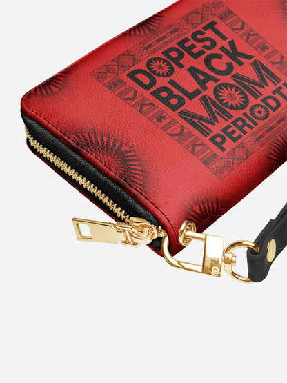 Melaniva Dope Mom Red Leather Wallet