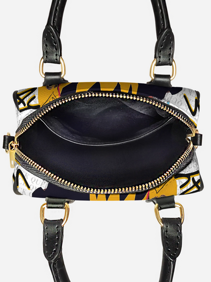 Melaniva Crowned Muse Satchel White Leather Mini Satchel