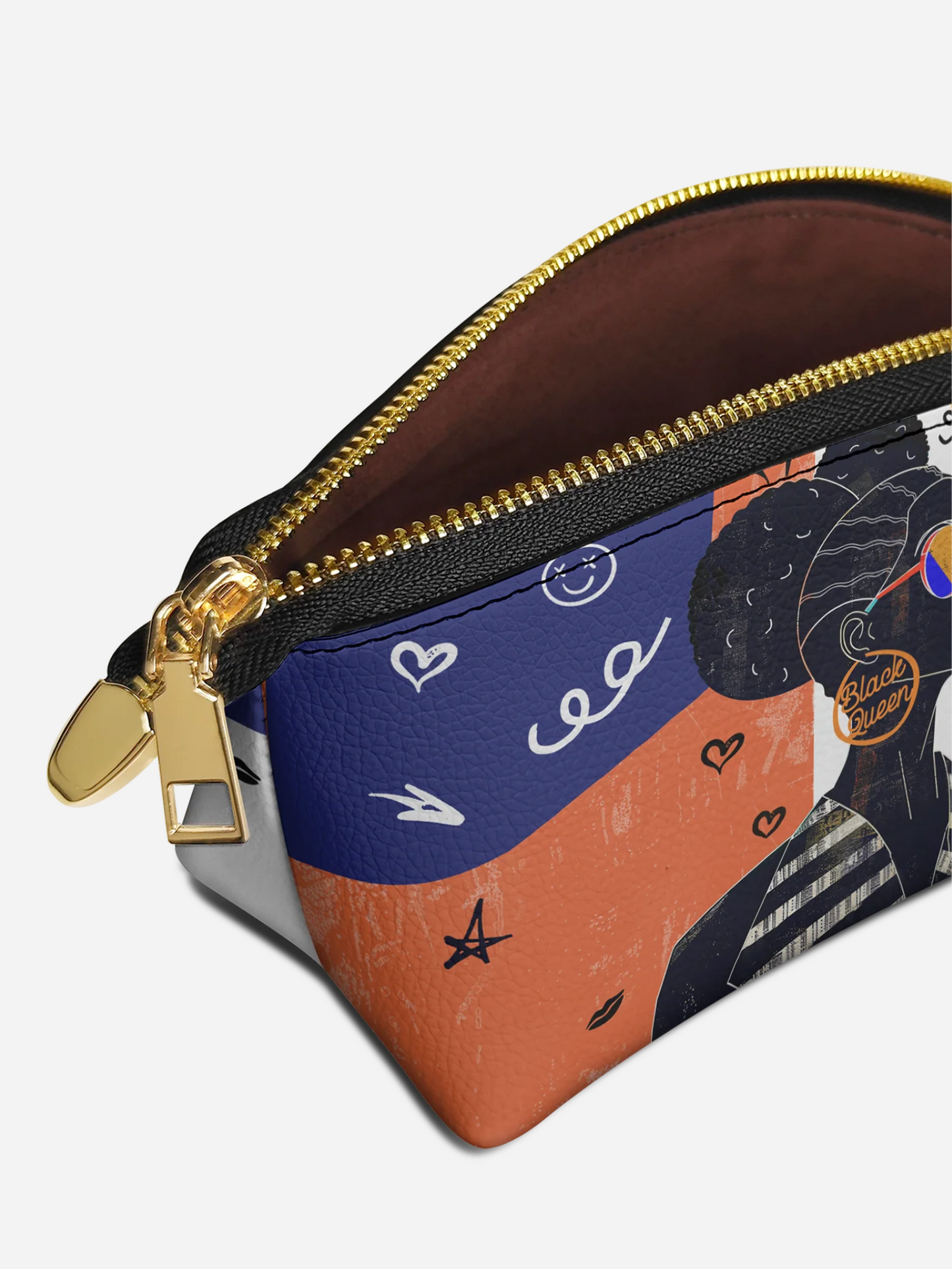 Melaniva Rise & Slay Satchel Leather Eclipse Makeup Bag