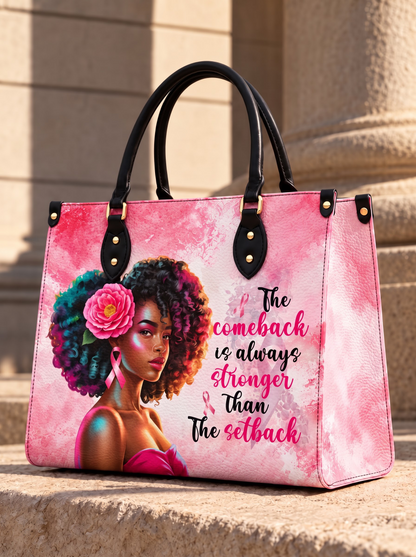 Melaniva Stronger in Pink Leather Handbag Deal (FREE WALLET)