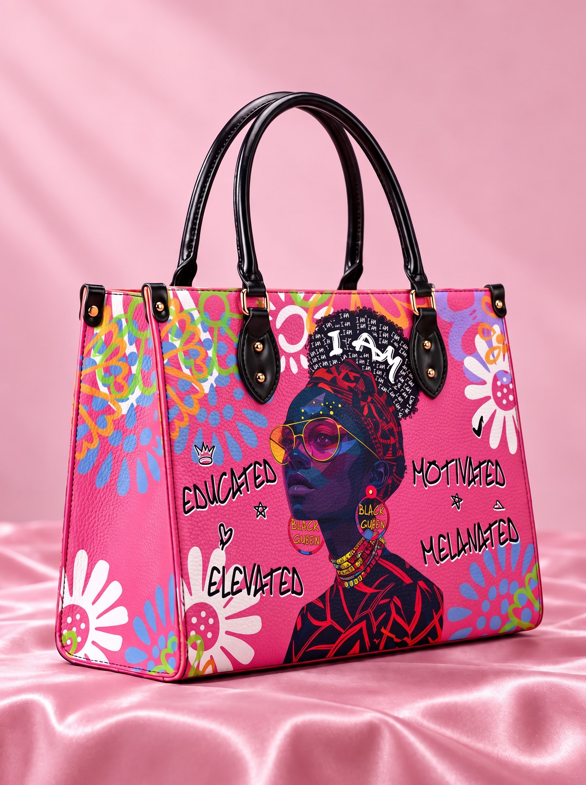 Melaniva I Am Elevated Pink Leather Handbag Deal (FREE WALLET)