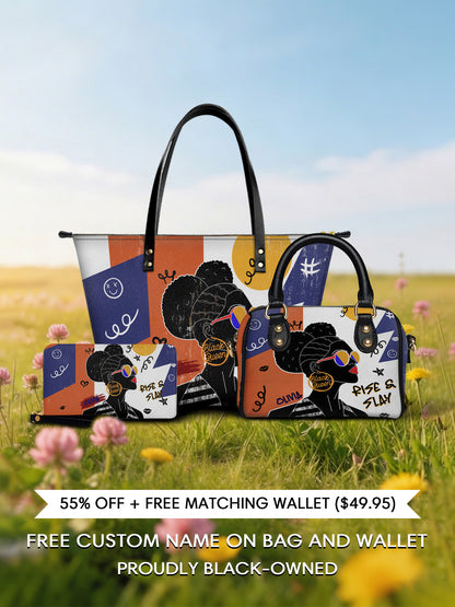 Melaniva "Rise & Slay" Tote Bag The Perfect Trio - Melaniva