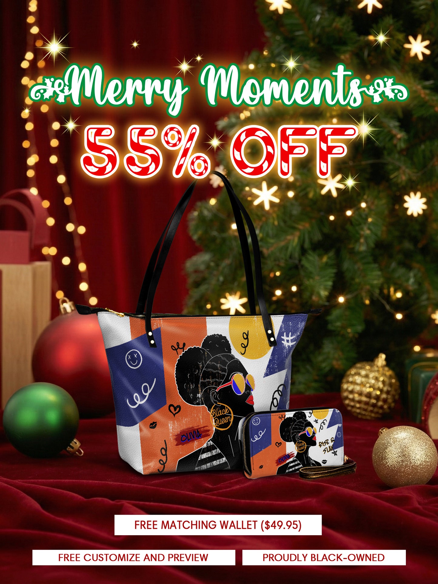 Melaniva Rise & Slay Satchel  Leather Tote Bag Deal (FREE WALLET)