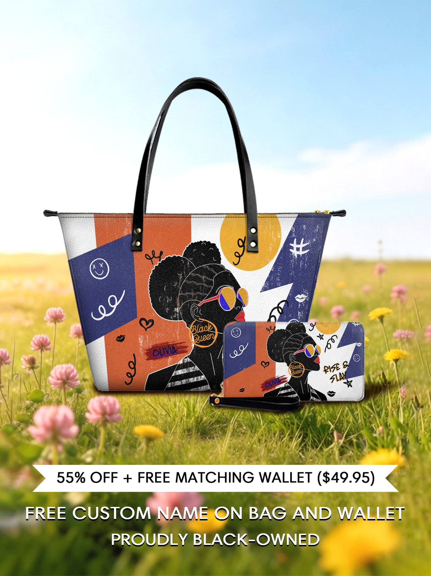 Melaniva Rise & Slay Satchel  Leather Tote Bag Deal (FREE WALLET) - Melaniva