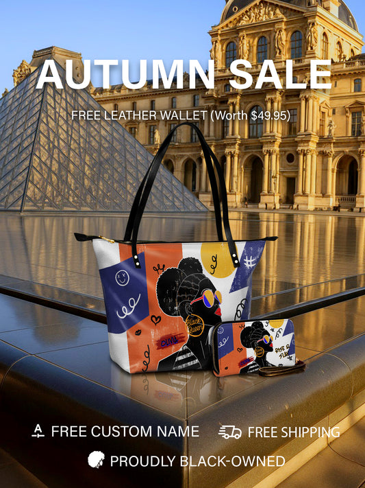 Melaniva Rise & Slay Satchel  Leather Tote Bag Deal (FREE WALLET)