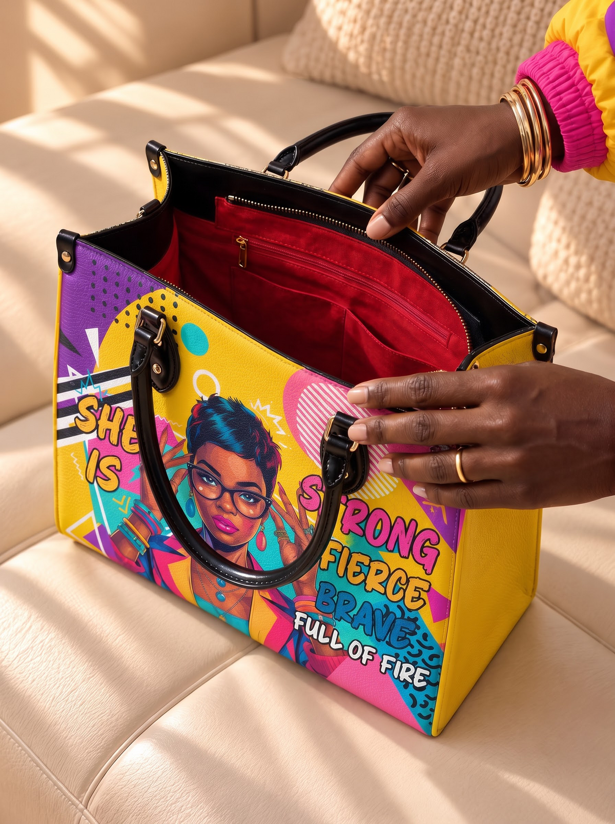 Melaniva Retro Pop Diva Leather Handbag Deal (FREE WALLET)
