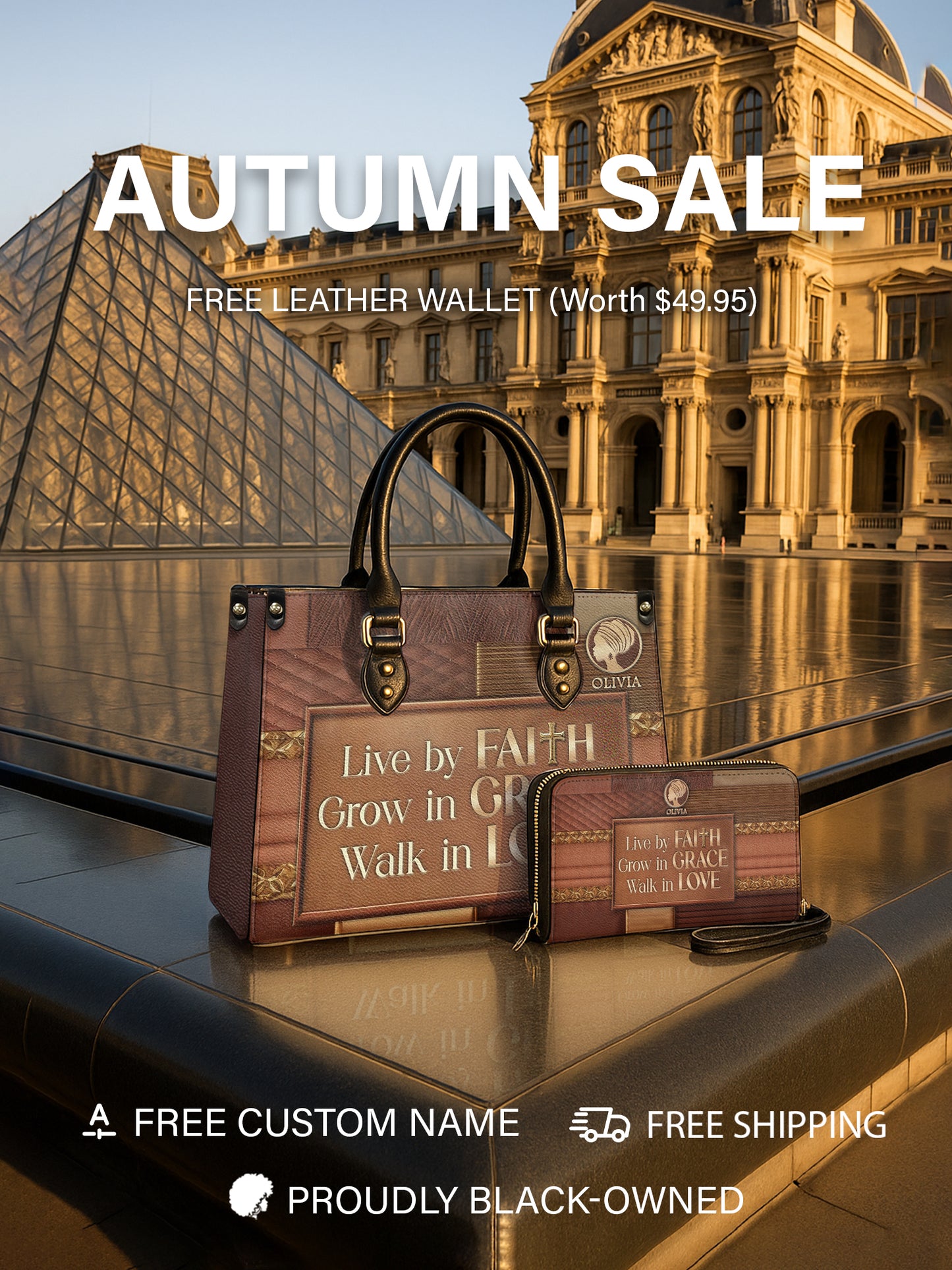 Melaniva Faith & Grace Leather Handbag Deal (FREE WALLET)