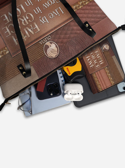 Melaniva Faith & Grace Leather Tote Bag Deal (FREE WALLET)