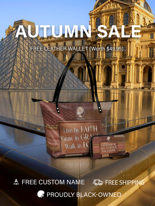 Melaniva Faith & Grace Leather Tote Bag Deal (FREE WALLET)