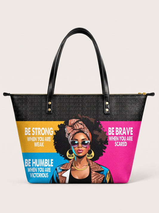 Melaniva Queen in Color Leather Tote Bag Deal (FREE WALLET)