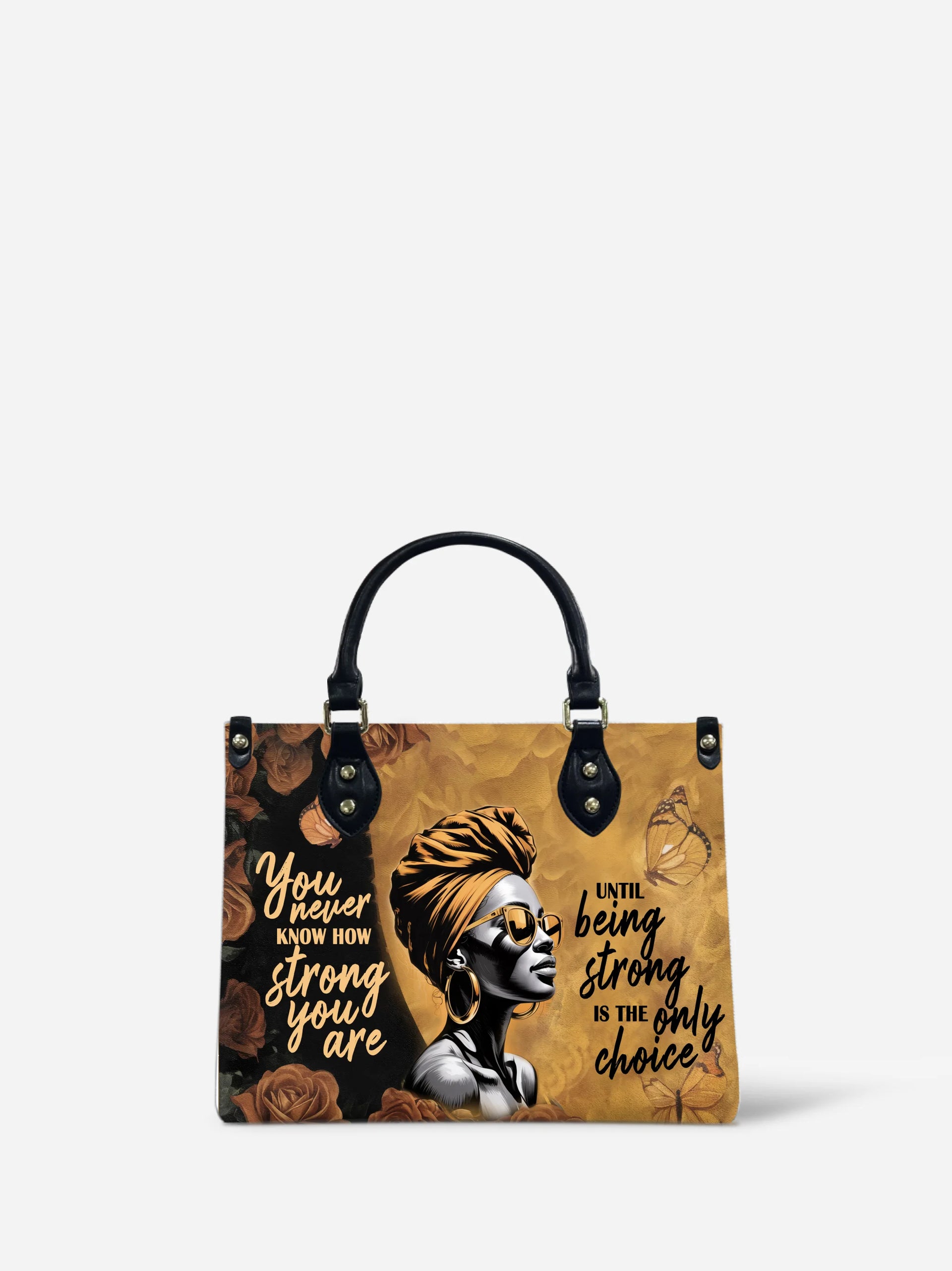 バッグ melanism Melaniva Strength Is My Choice Leather Handbag
