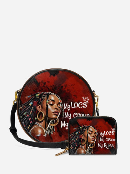 Melaniva Crown of Locs Leather Circle Crossbag Deal - Melaniva