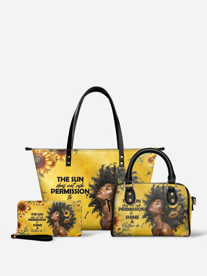 Melaniva "Sunlit Crown" Tote Bag The Perfect Trio - Melaniva