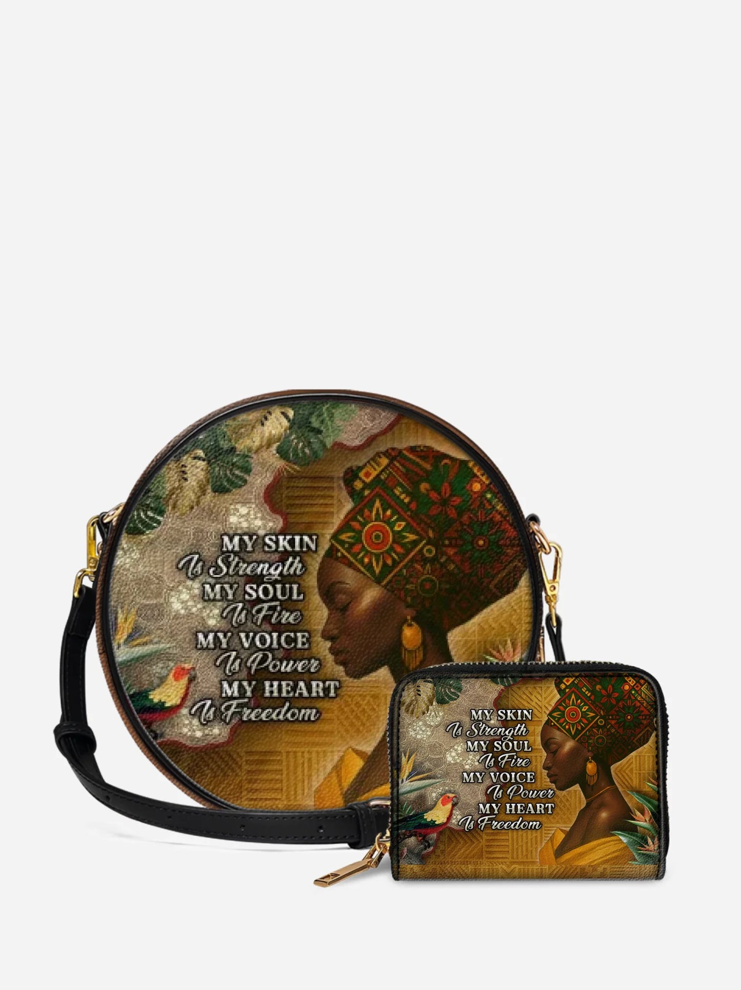 Melaniva Tropical Spirit Leather Circle Crossbag Deal - Melaniva