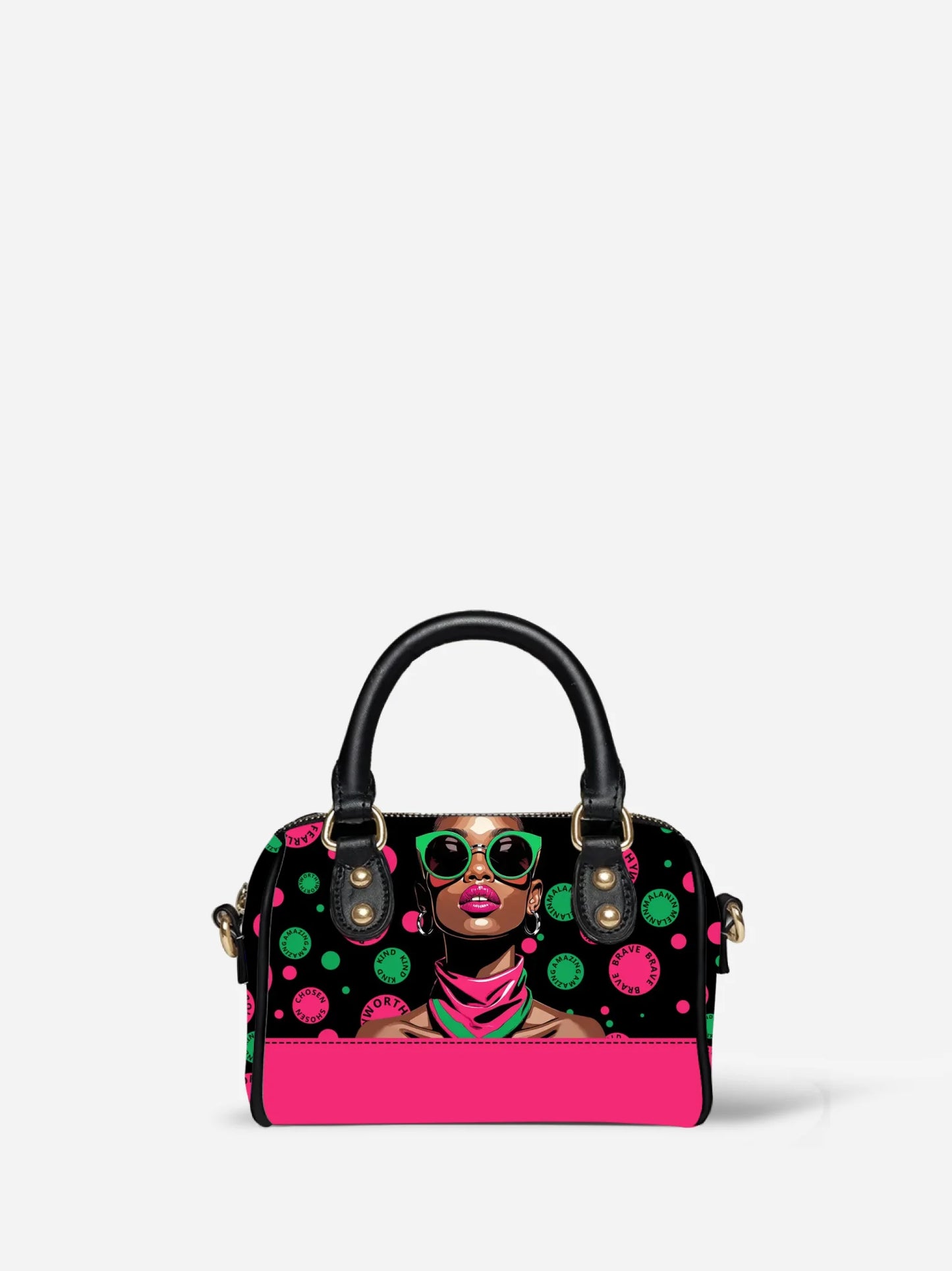 Melaniva "Fearless Beauty Rising" Leather Mini Satchel - Melaniva