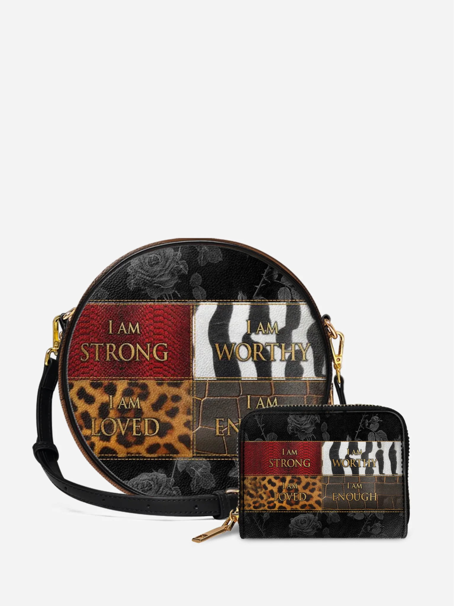 Melaniva Patchwork of Power Leather Circle Crossbag Deal - Melaniva
