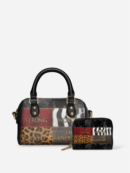 Melaniva Patchwork of Power Leather Mini Satchel Deal - Melaniva