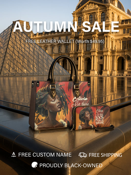 Melaniva Locs Speak Leather Handbag Deal (FREE WALLET)