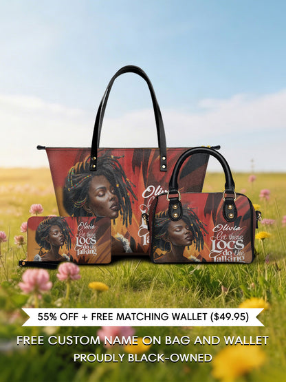 Melaniva "Locs Speak" Tote Bag The Perfect Trio - Melaniva