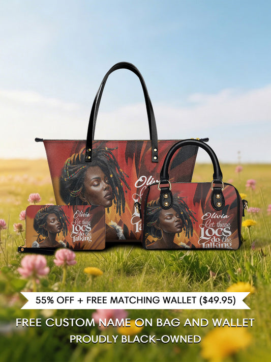 Melaniva "Locs Speak" Tote Bag The Perfect Trio - Melaniva