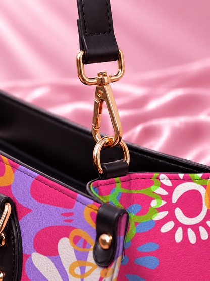 Melaniva I Am Elevated Pink Leather Handbag Deal (FREE WALLET)
