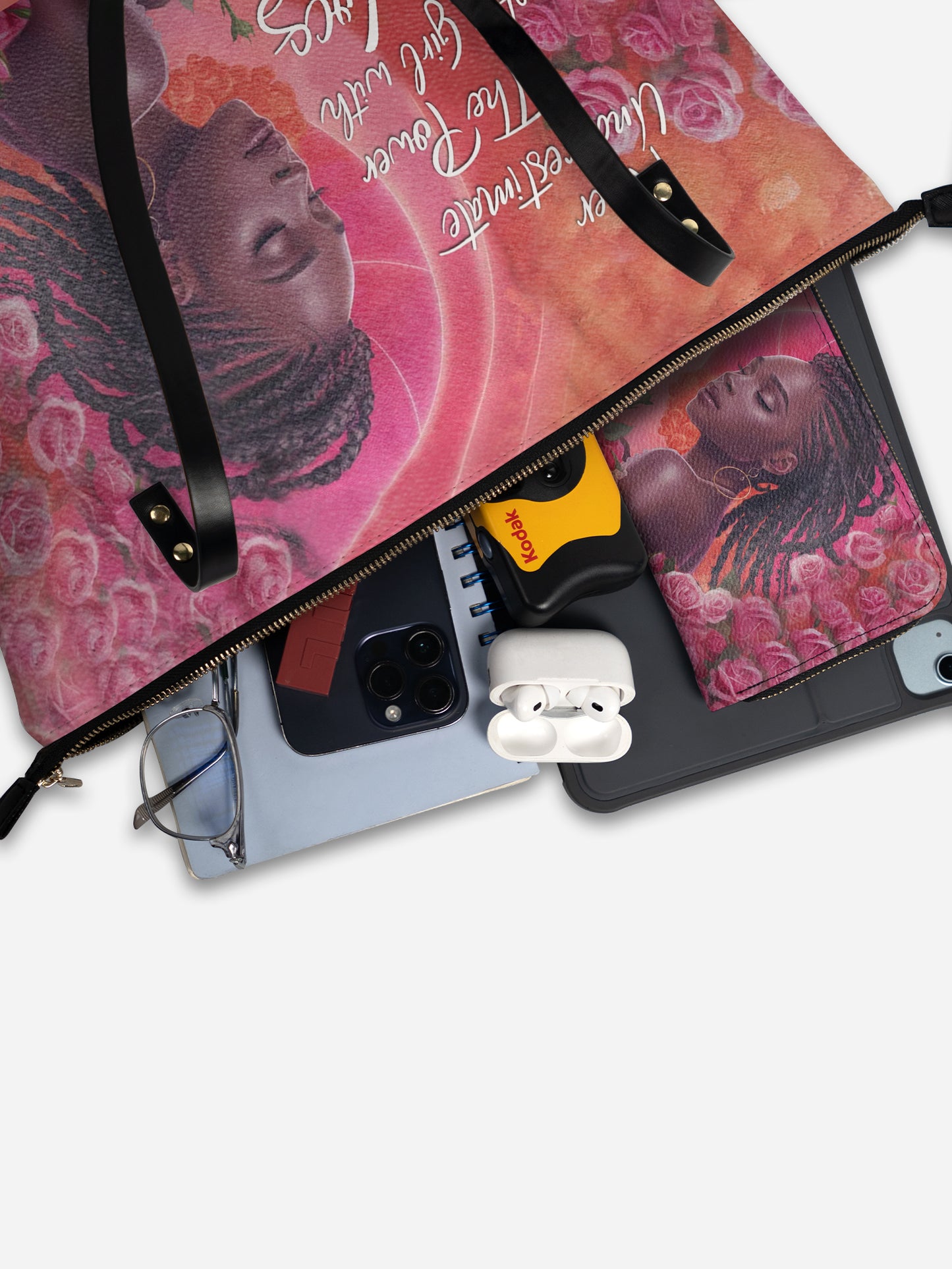 Melaniva Locs of Power Leather Tote Bag Deal (FREE WALLET)