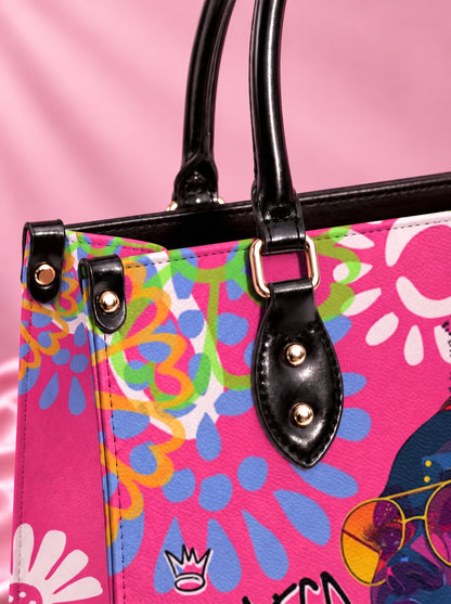 Melaniva I Am Elevated Pink Leather Handbag Deal (FREE WALLET)
