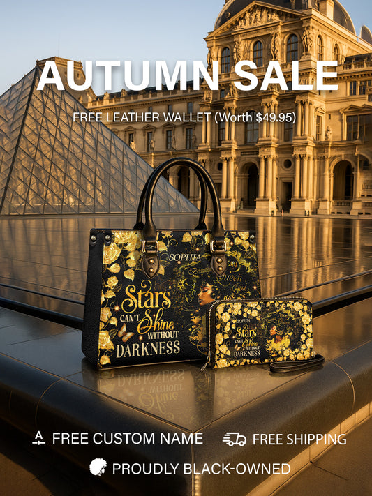 Melaniva Midnight Bloom Leather Handbag Deal (FREE WALLET)