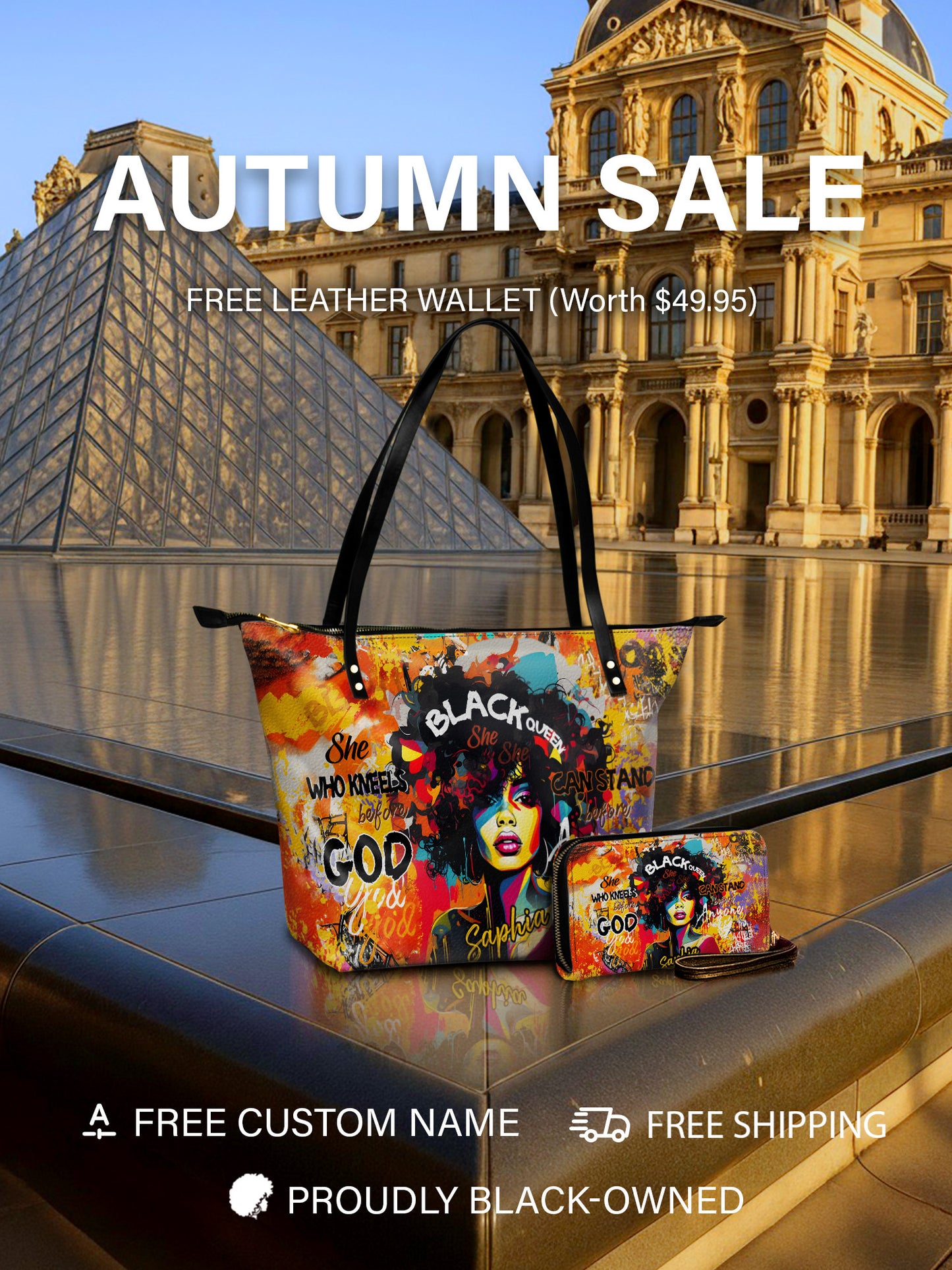Melaniva Bold Crown Leather Tote Bag Deal (FREE WALLET)