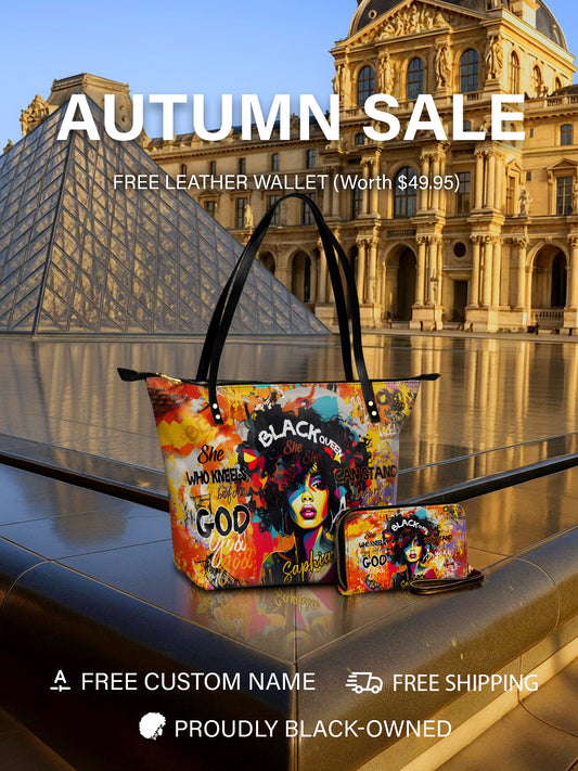 Melaniva Bold Crown Leather Tote Bag Deal (FREE WALLET)