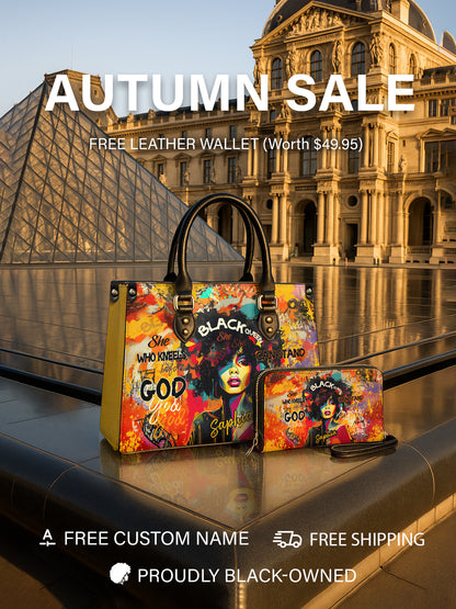 Melaniva Bold Crown Leather Handbag Deal (FREE WALLET)
