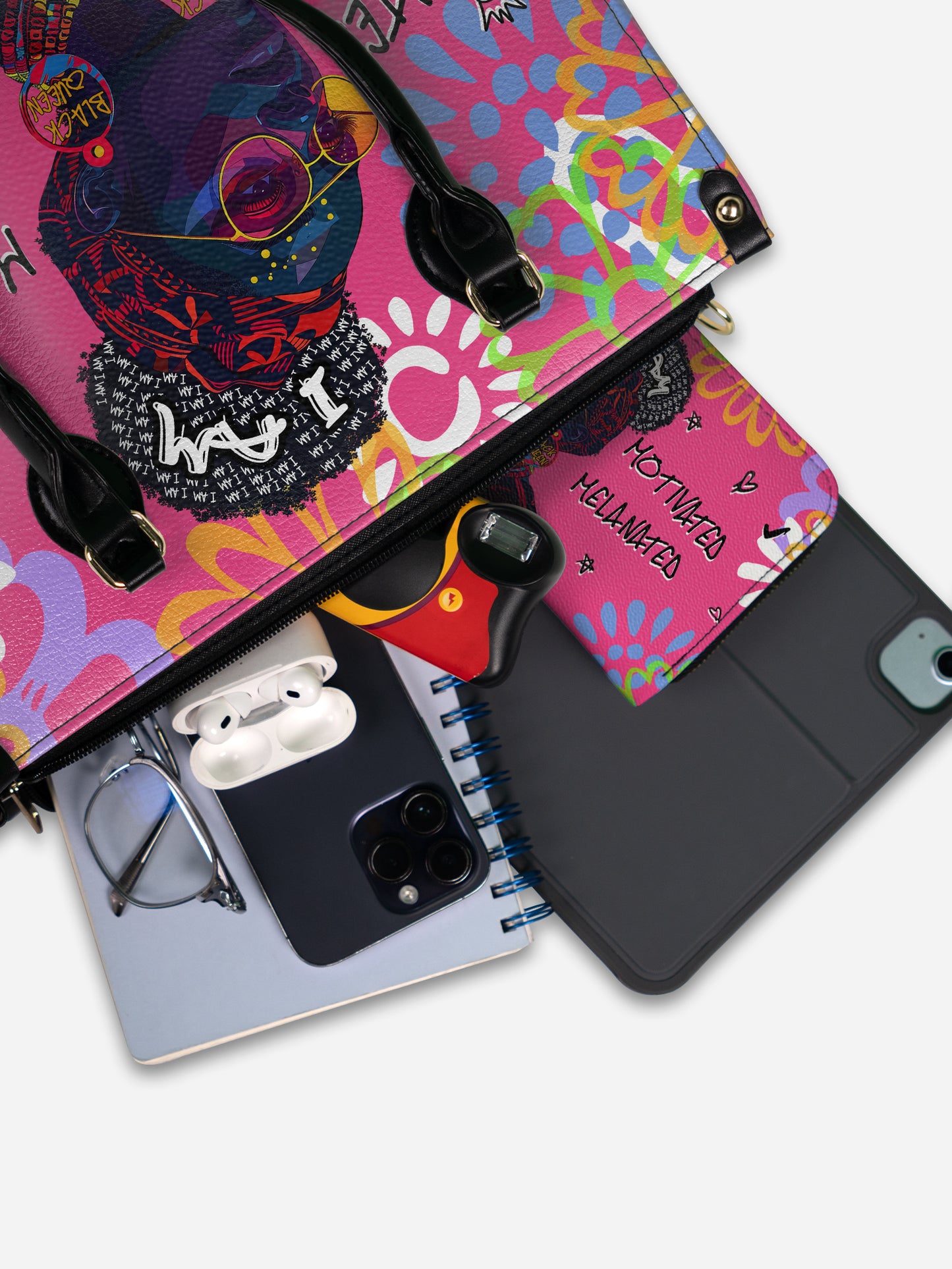 Melaniva I Am Elevated Pink Leather Handbag Deal (FREE WALLET)