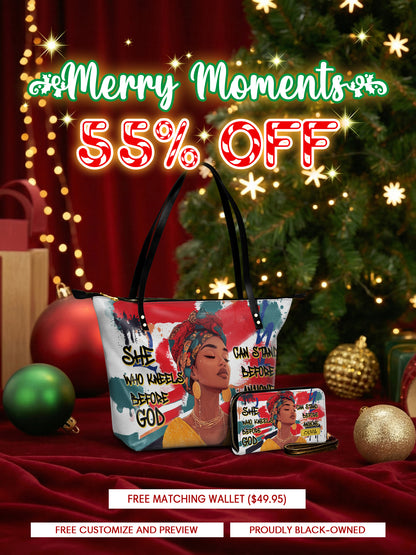 Melaniva Stand Fearless Faith Leather Tote Bag Deal (FREE WALLET)