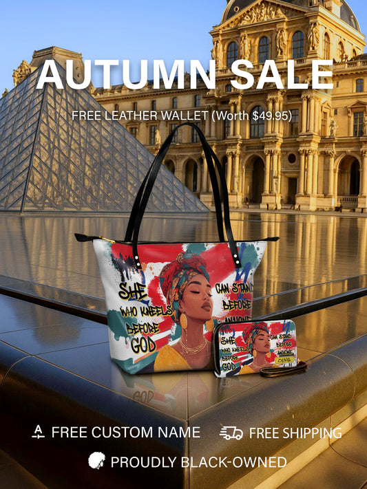 Melaniva Stand Fearless Faith Leather Tote Bag Deal (FREE WALLET)