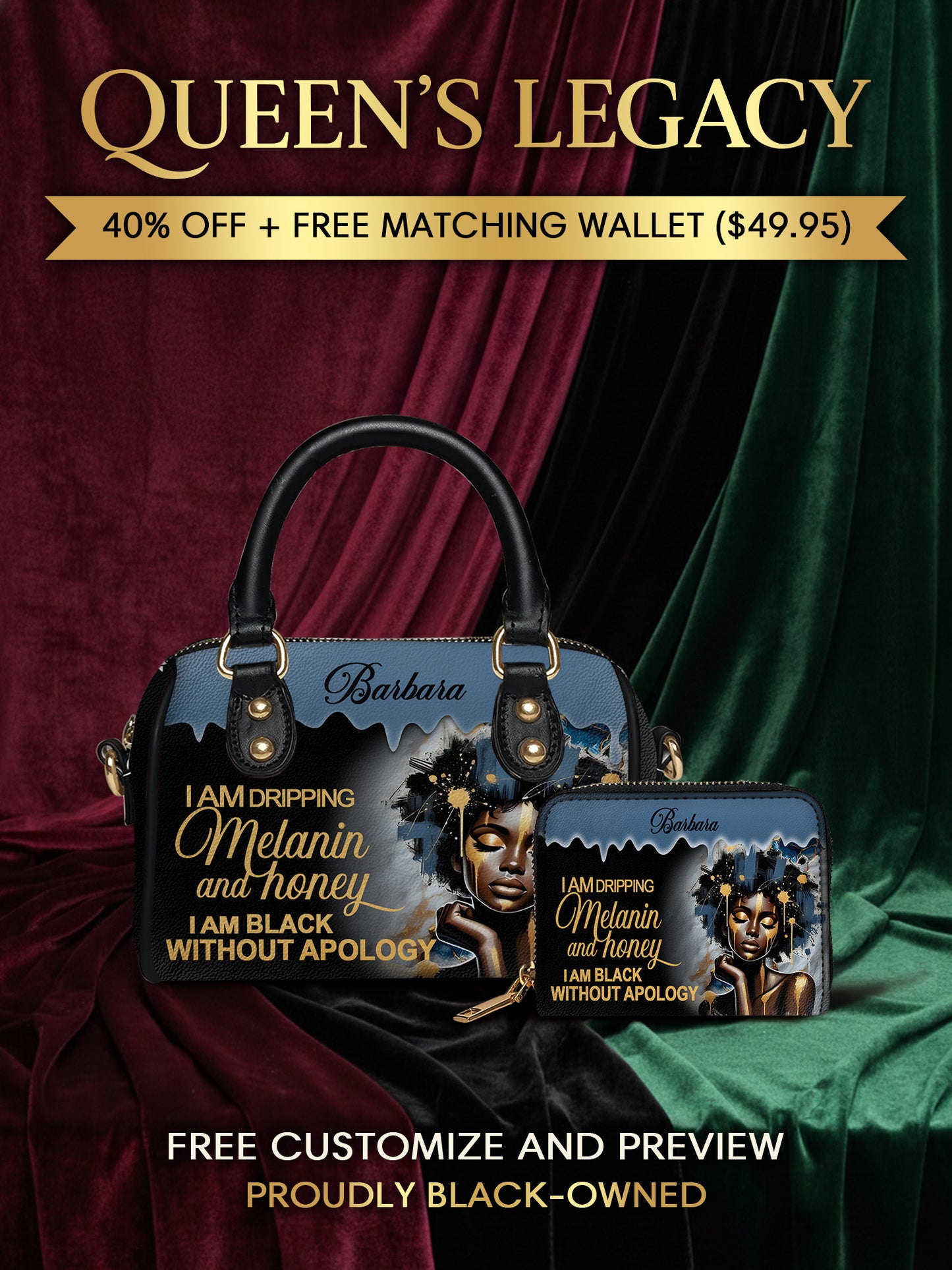 Melaniva Dripping Melanin Leather Mini Satchel Deal - Melaniva