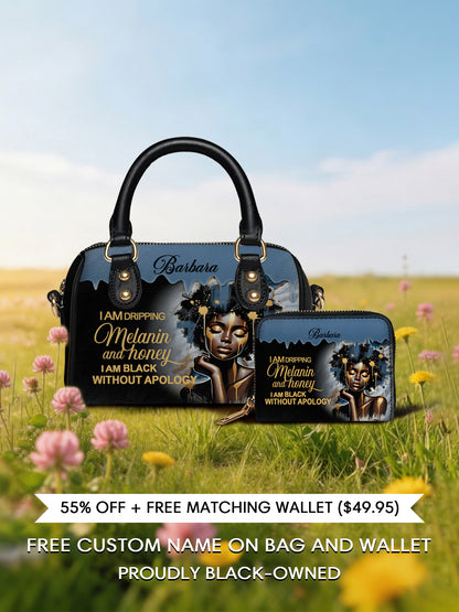 Melaniva Dripping Melanin Leather Mini Satchel Deal - Melaniva