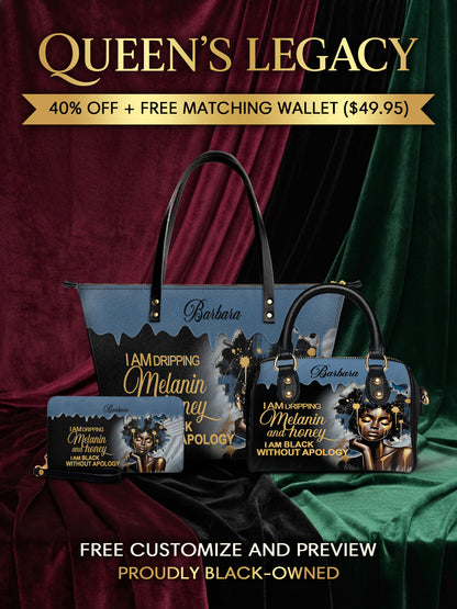 Melaniva "Dripping Melanin" Tote Bag The Perfect Trio - Melaniva