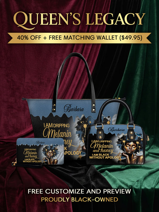 Melaniva "Dripping Melanin" Tote Bag The Perfect Trio - Melaniva