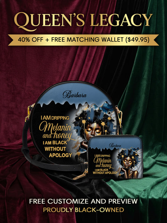 Melaniva Dripping Melanin Leather Circle Crossbag Deal - Melaniva