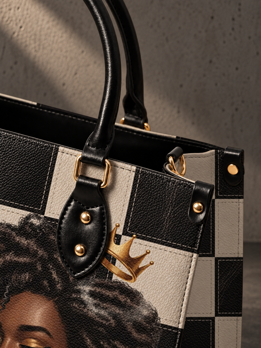 Melaniva Leather Black Queen Royal Elegance Handbag Deal