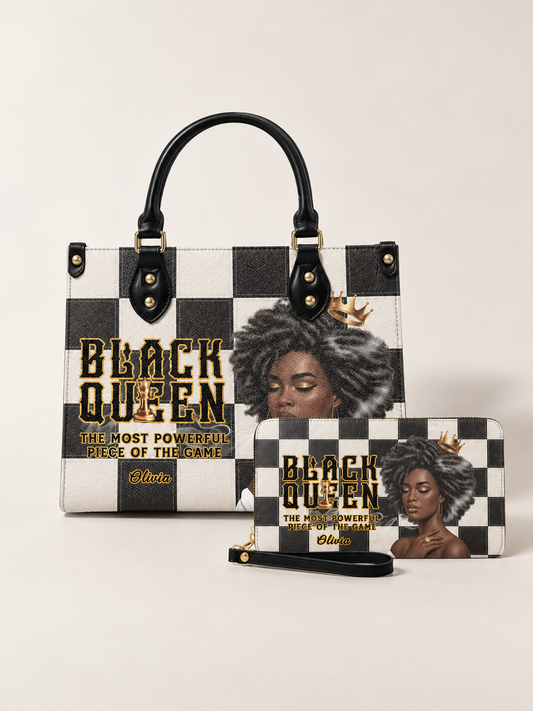 Melaniva Leather Black Queen Royal Elegance Handbag Deal
