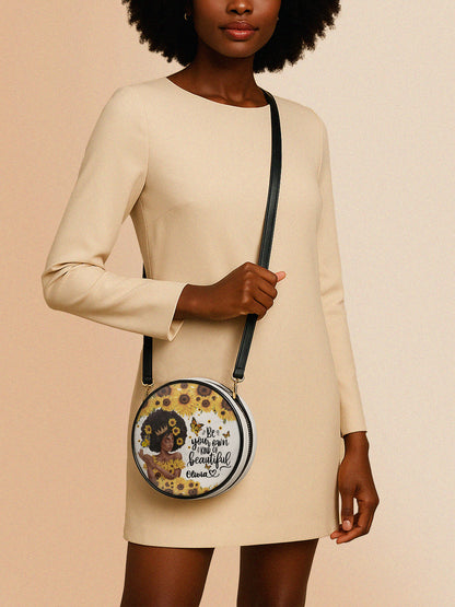 Melaniva Beautifully You Leather Circle Crossbody Bag