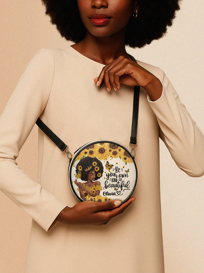 Melaniva Beautifully You Leather Circle Crossbody Bag