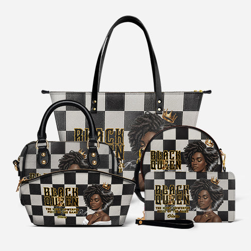Melaniva "Black Queen Royal Elegance" Tote Bag The Lucky Bundle