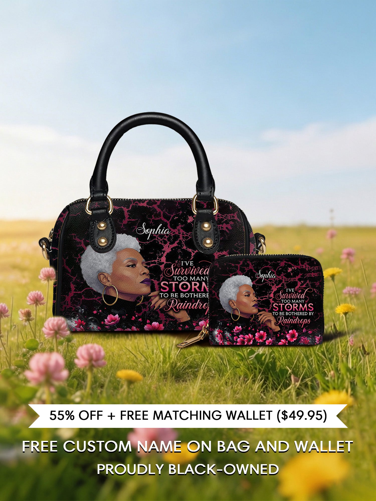 Melaniva "Timeless Ebony Grace" Leather Mini Satchel Deal - Melaniva