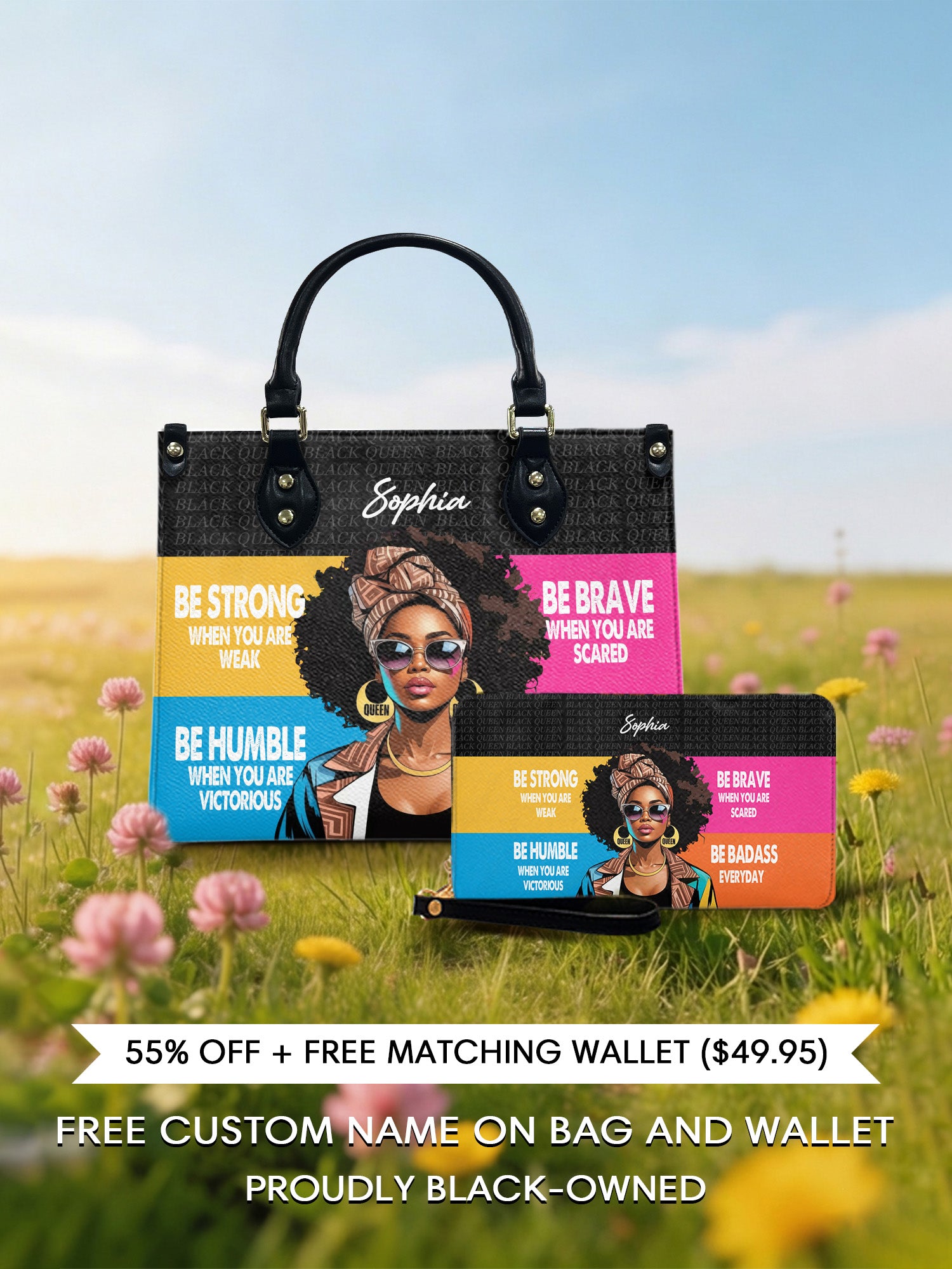Melaniva Queen in Color Leather Handbag Deal (FREE WALLET) - Melaniva